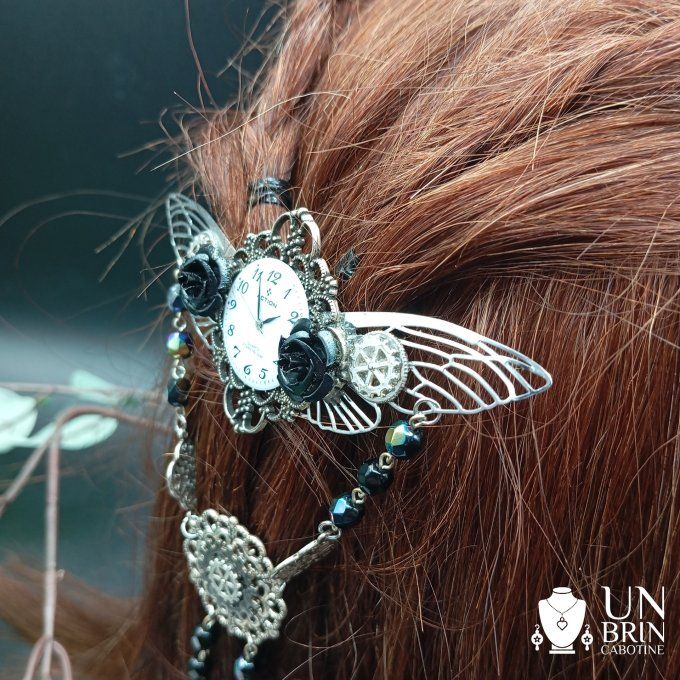 Bijou de tête "Horlogerie Sombre"