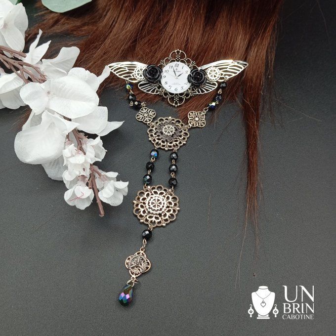 Bijou de tête "Horlogerie Sombre"