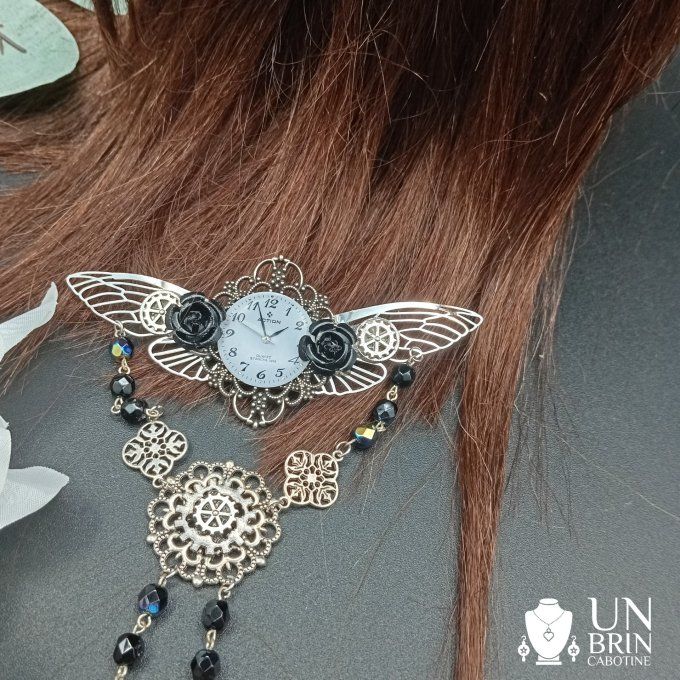 Bijou de tête "Horlogerie Sombre"
