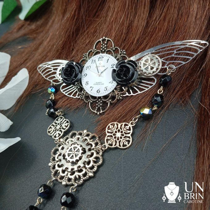 Bijou de tête "Horlogerie Sombre"