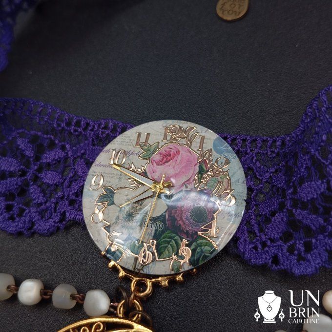 Collier chapelet, perles de nacre