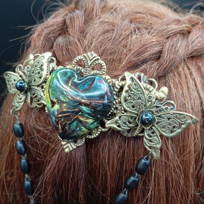 Bijou de tête "Cœur Énigmatique" 