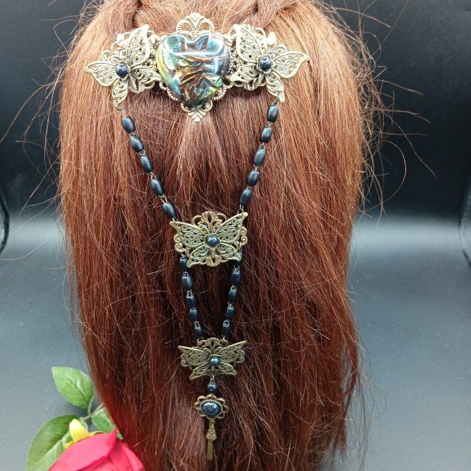 Bijou de tête "Cœur Énigmatique" 