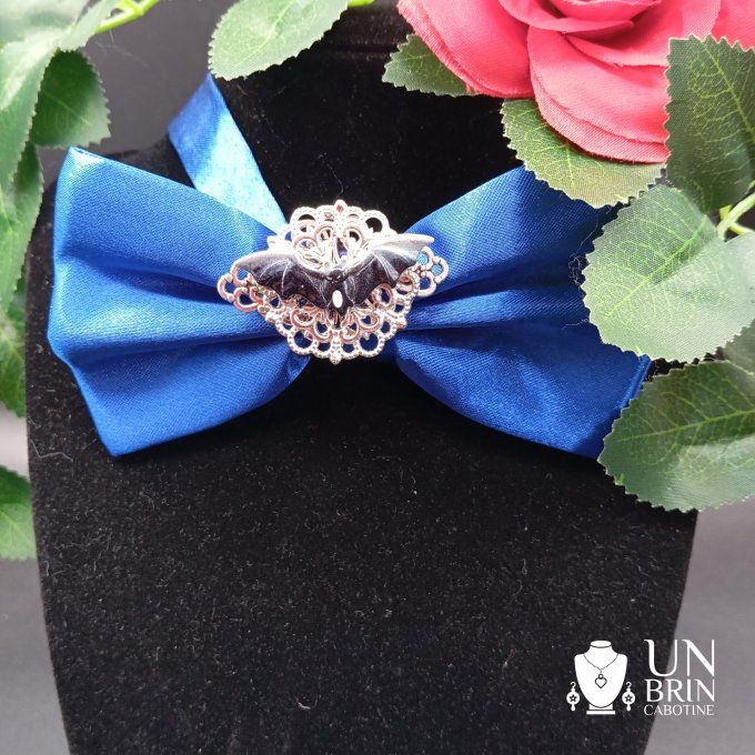 Nœud papillon bleu dur