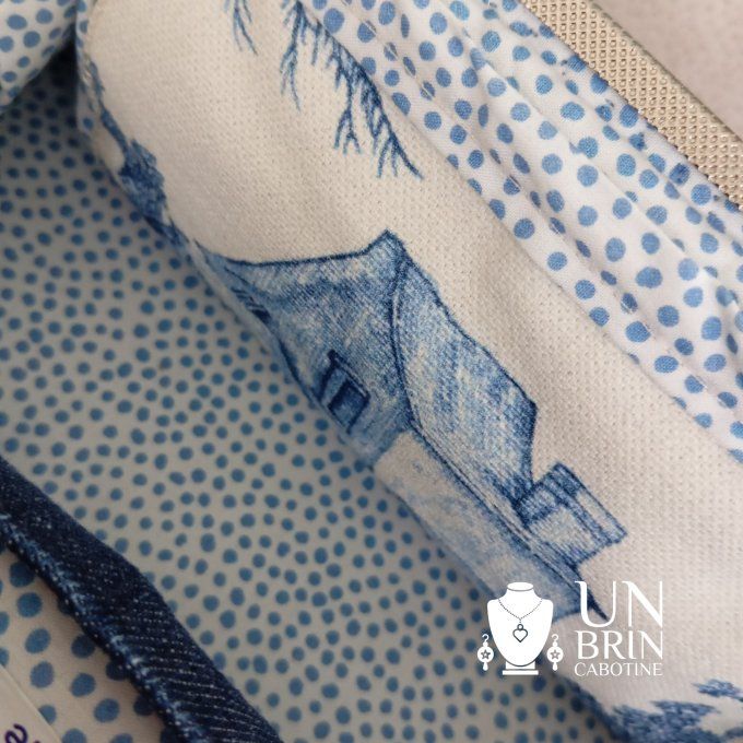 Pochette toile de Jouy