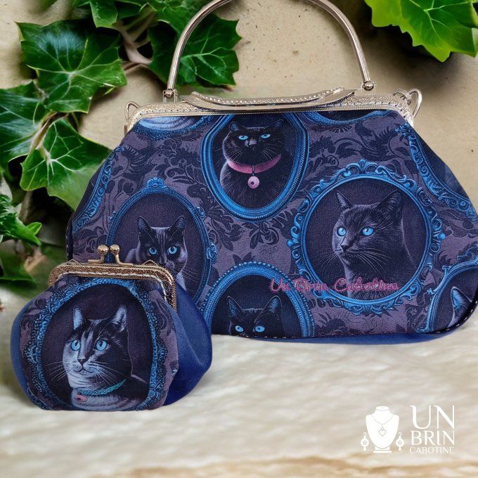 Sac XL chats bleus
