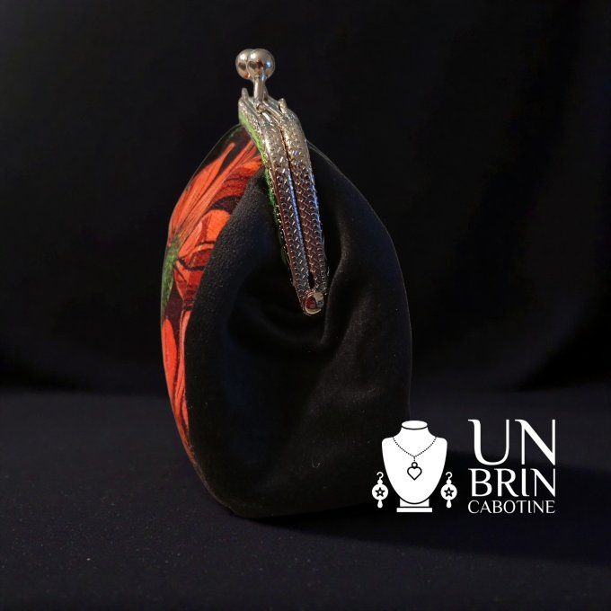 Porte monnaie "Marguerites rouges"