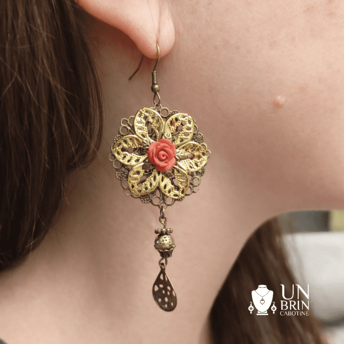 Boucles d'Oreilles "Mandala Solaire"