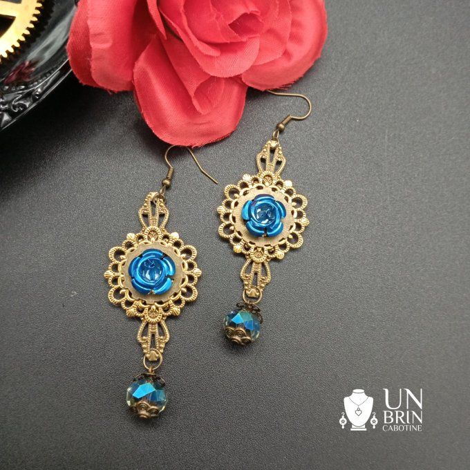 Boucles d'Oreilles "Saphir Impérial"
