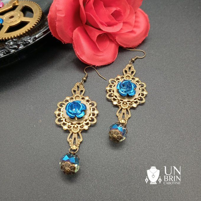Boucles d'Oreilles "Saphir Impérial"