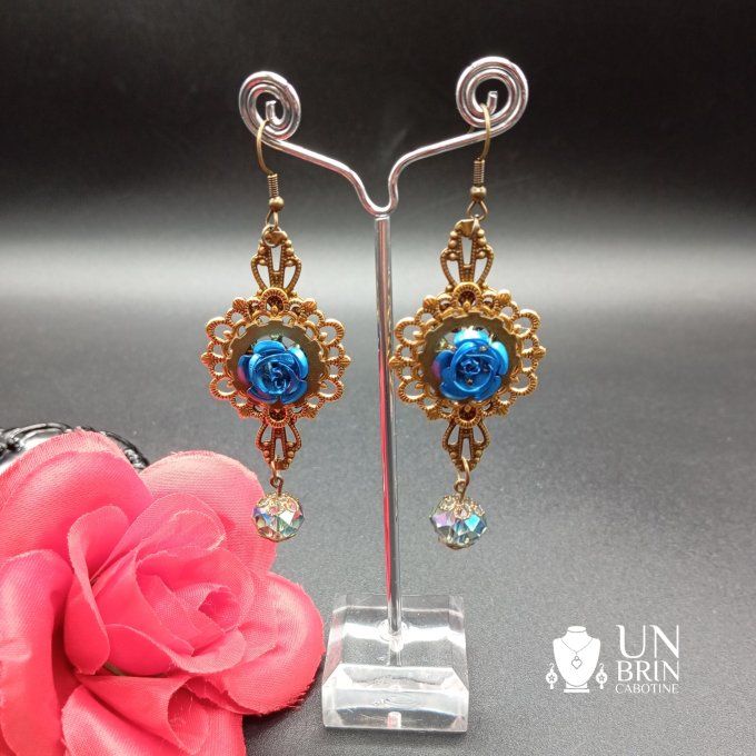 Boucles d'Oreilles "Saphir Impérial"