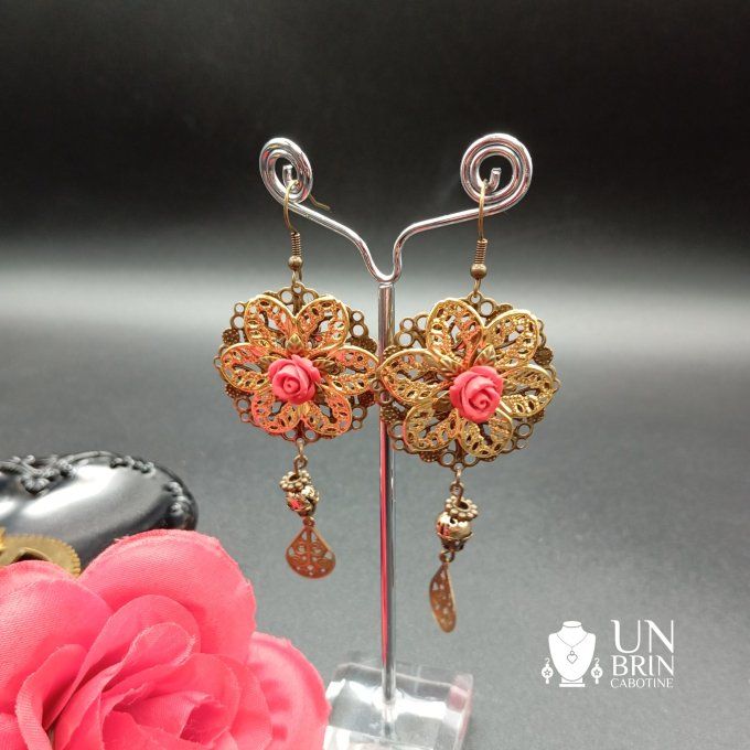 Boucles d'Oreilles "Mandala Solaire"