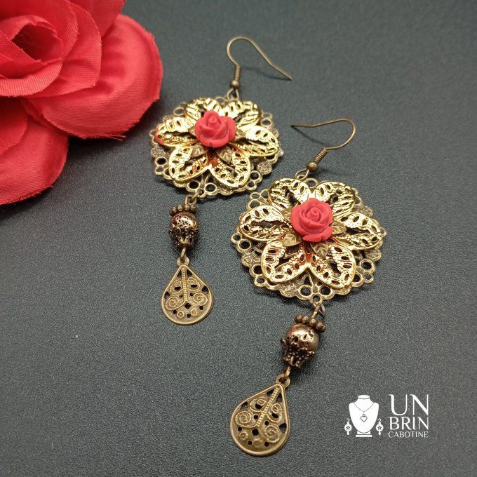 Boucles d'Oreilles "Mandala Solaire"