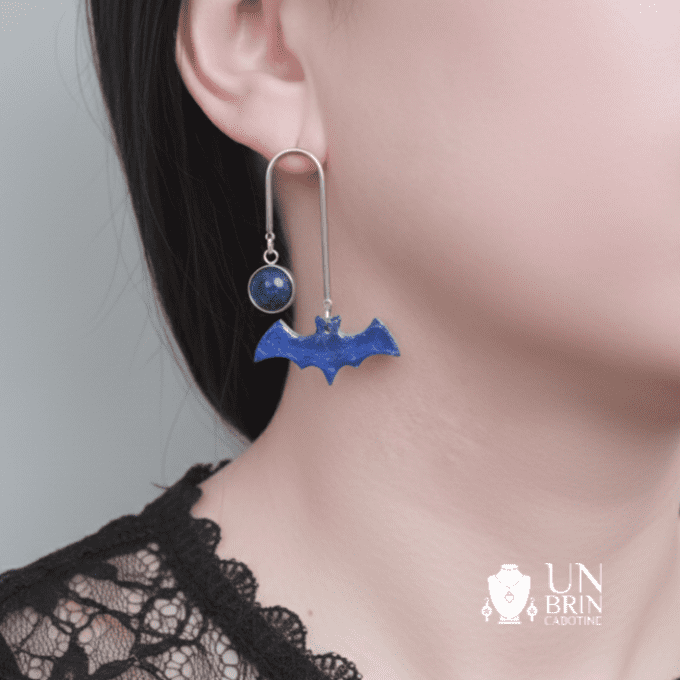 Coffret Bijoux Chauve-Souris - Bleu scintillant