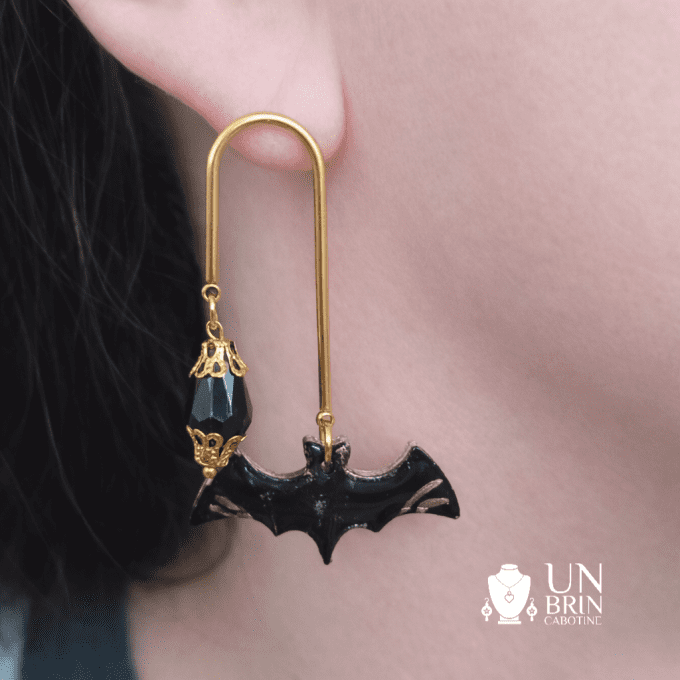 Coffret Bijoux Chauve-Souris – Noir et Or