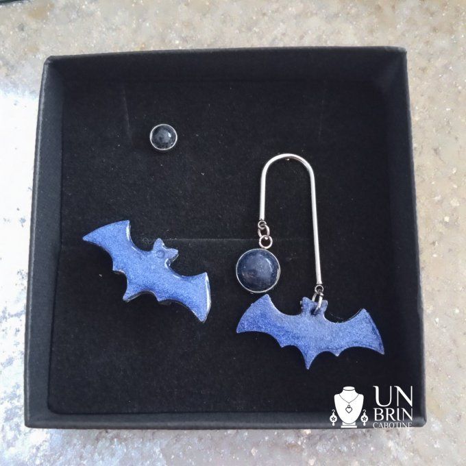 Coffret Bijoux Chauve-Souris - Bleu scintillant