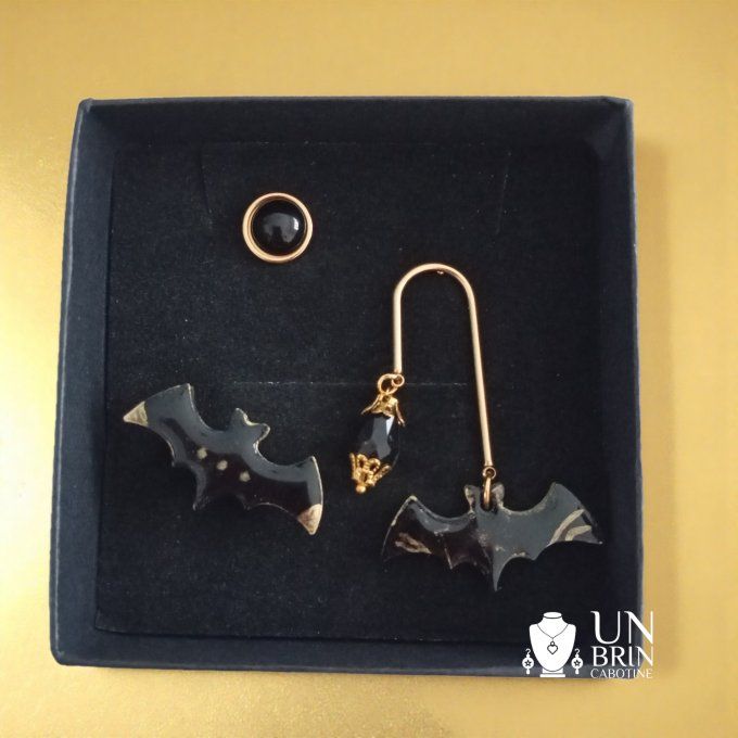 Coffret Bijoux Chauve-Souris – Noir et Or