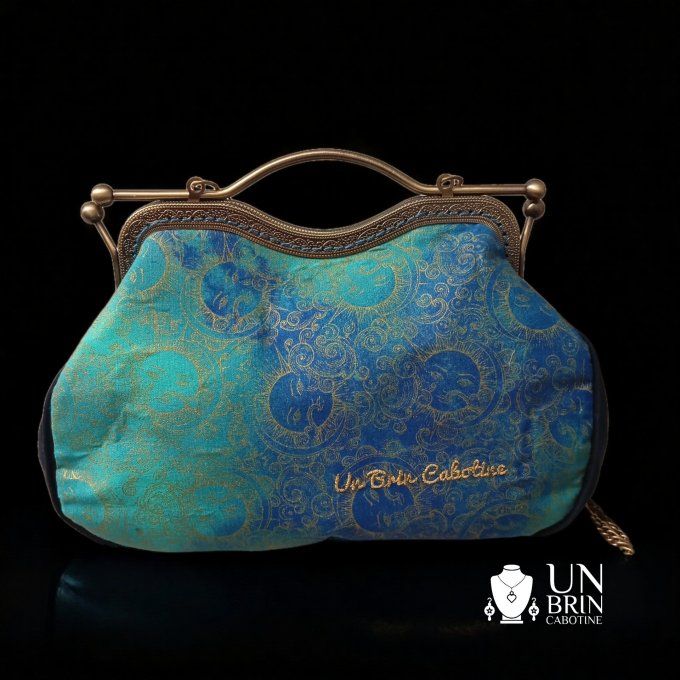 Un sac, un porte-monnaie et son bandeau "Nuit Solaire"