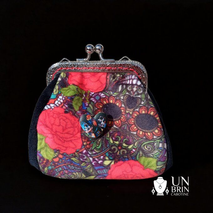 Sac, porte-monnaie et bandeau "Rebelle Fleurie"