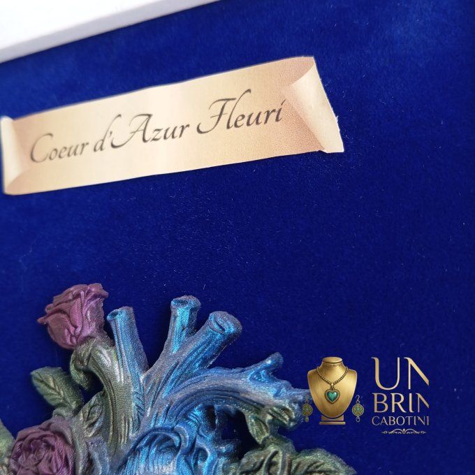 Cadre "Coeur d'Azur Fleuri"