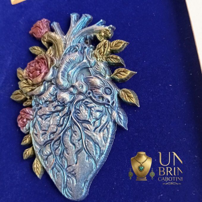 Cadre "Coeur d'Azur Fleuri"