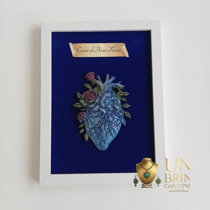 Cadre "Coeur d'Azur Fleuri"