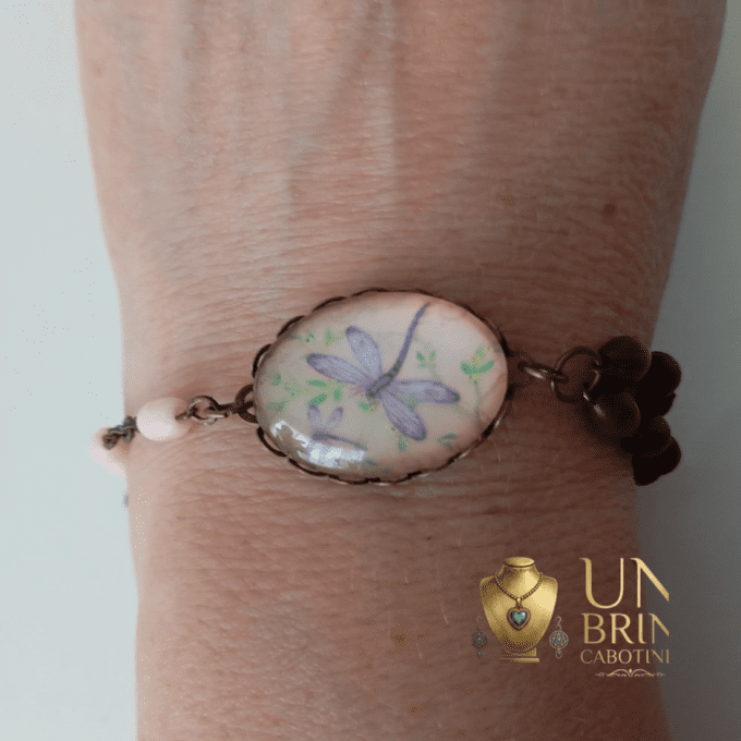 Bracelet "Héritage" - Libellule en Clair-Obscur