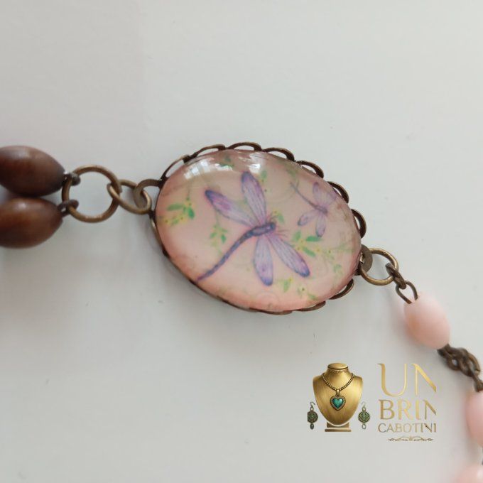 Bracelet "Héritage" - Libellule en Clair-Obscur