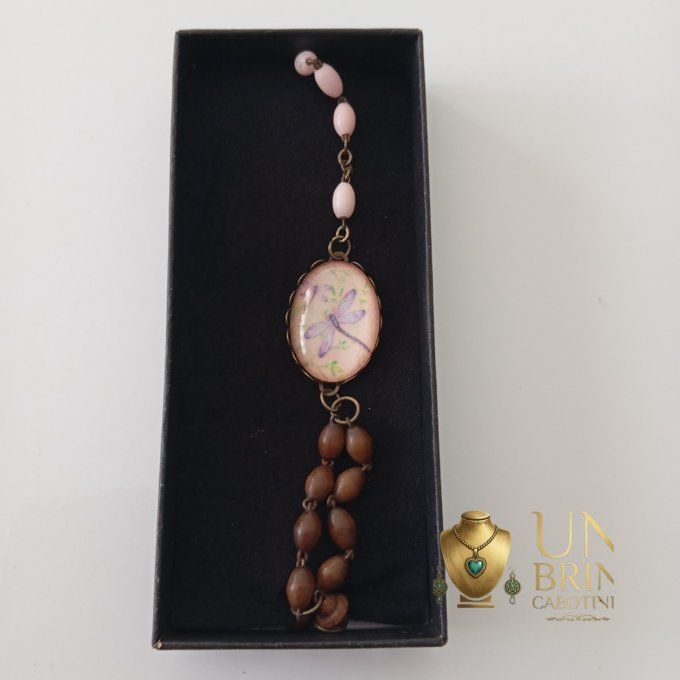 Bracelet "Héritage" - Libellule en Clair-Obscur