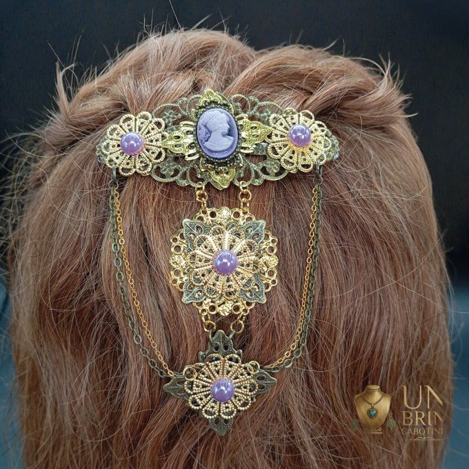 Bijou de tête "Douceur Parme" 