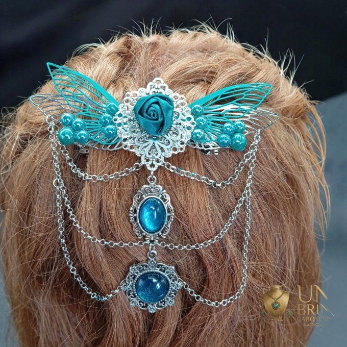 Bijou de tête "Envolée Azur" 