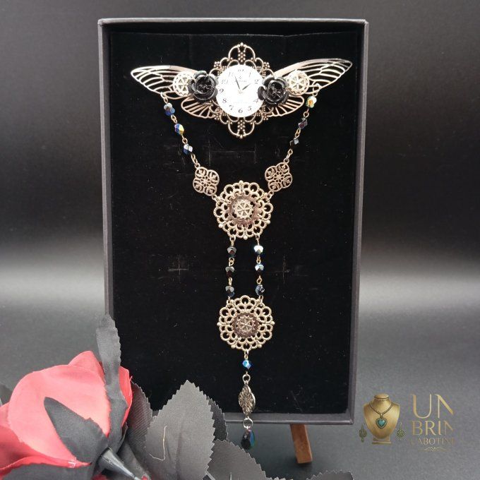 Bijou de tête "Horlogerie Sombre"