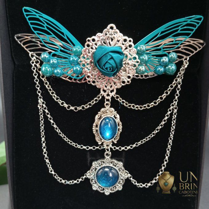 Bijou de tête "Envolée Azur" 