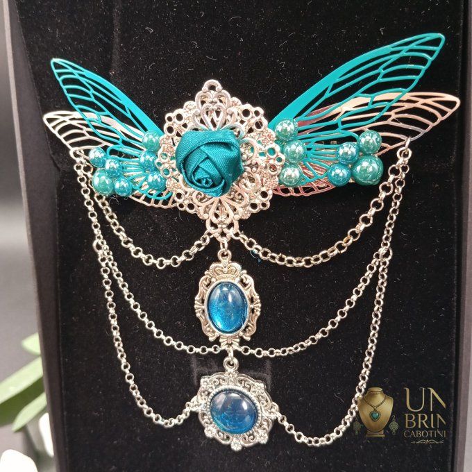 Bijou de tête "Envolée Azur" 