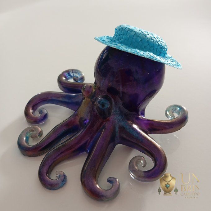 Broche "Poulpi en Vacances"