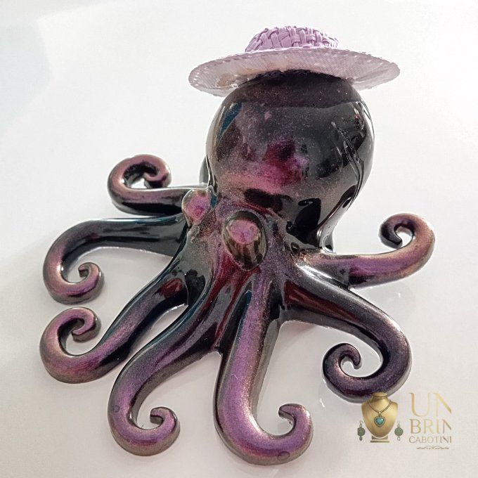 Broche "Poulpi en Vacances"