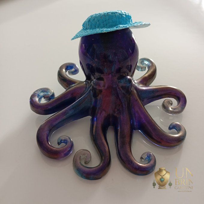 Broche "Poulpi en Vacances"