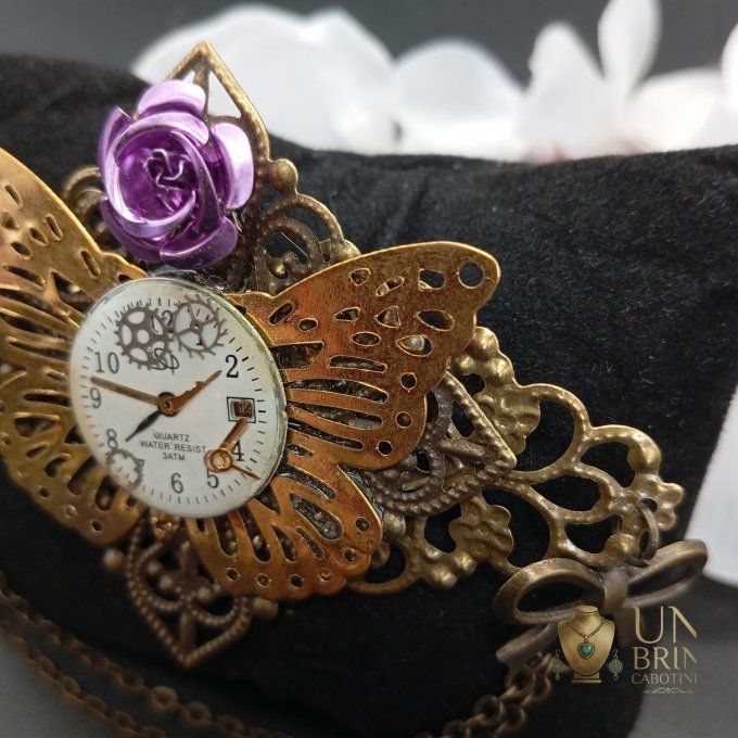 Broche "Papillon de l'Heure"