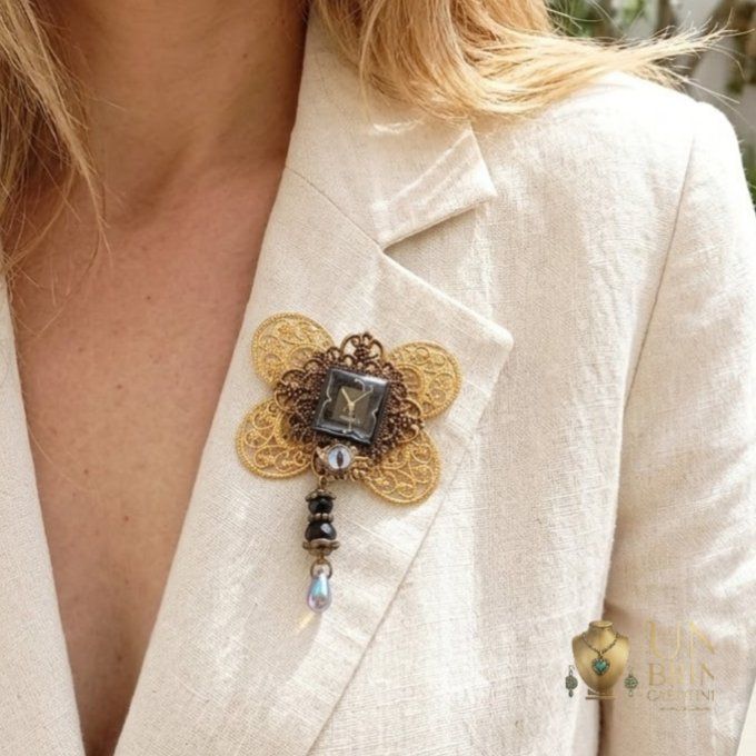 Broche "Regard de Chronos"
