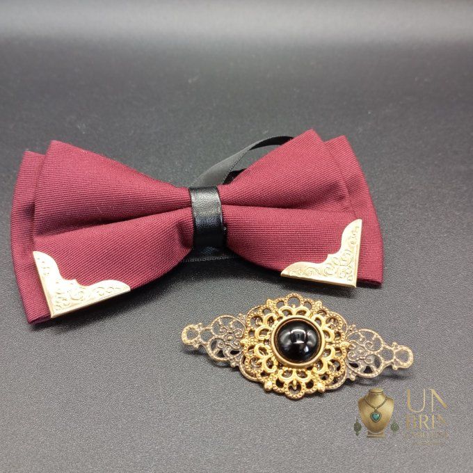 Nœud papillon bordeaux 