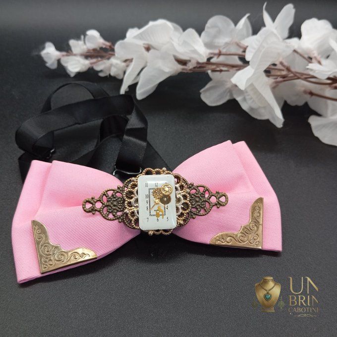 Nœud papillon rose