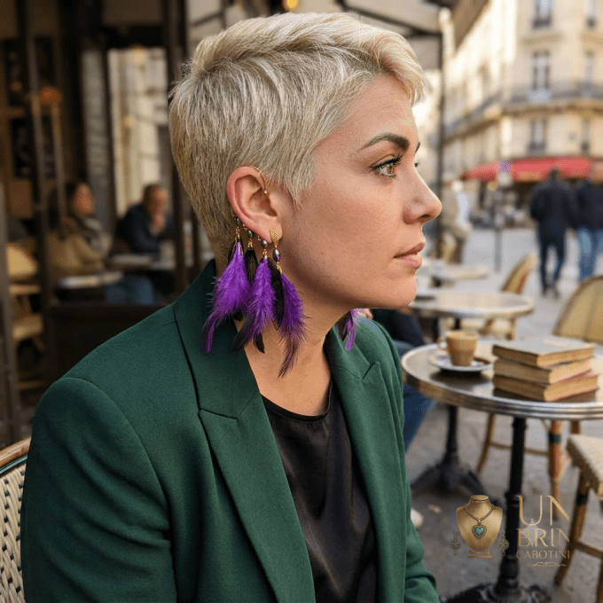 Boucles d'oreilles asymétriques "Éveil Steampunk"