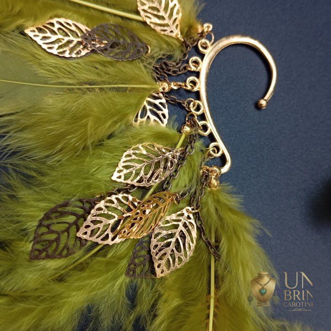 Boucles d'oreilles asymétriques "Forêt Enchantée"