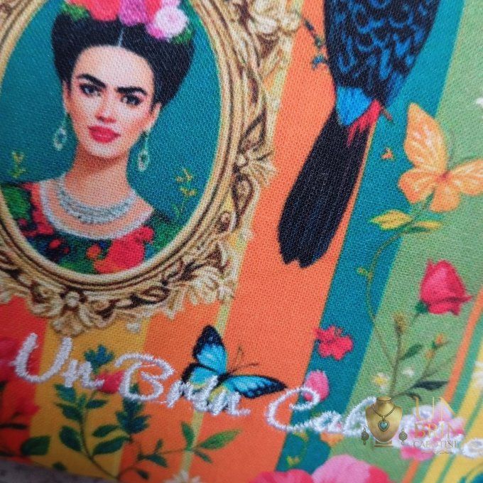 Sac Velours Noir & Frida – Pièce Unique