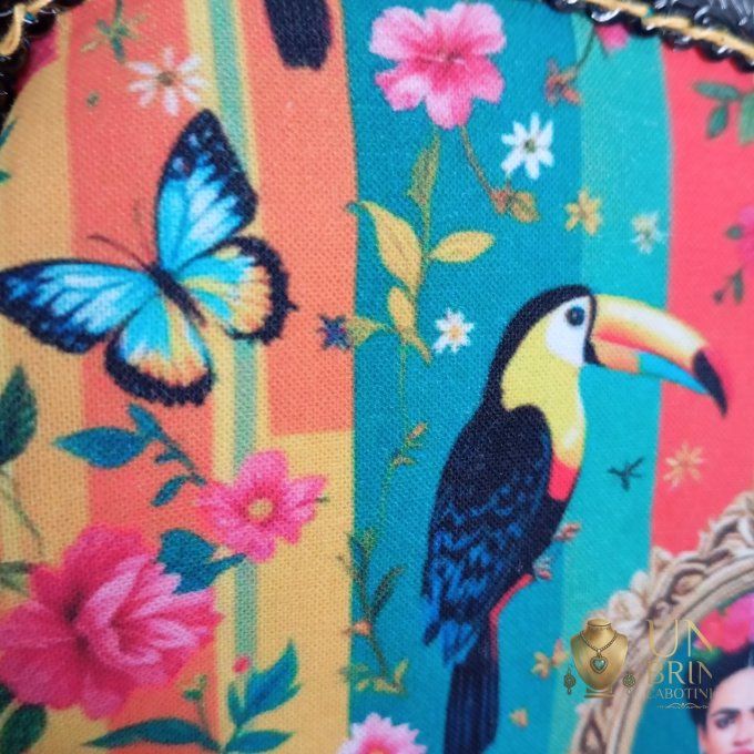 Sac Velours Noir & Frida – Pièce Unique