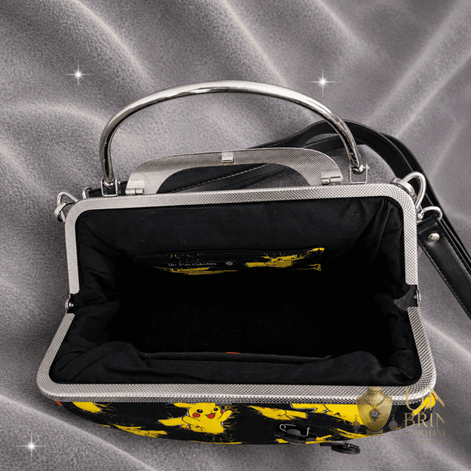 Sac Velours Noir & Gros Pois Rétro (Grand Format XL) – Pièce Unique - Copie