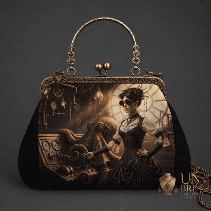 Sac à main « L'Aventurière Steampunk » — Pièce unique
