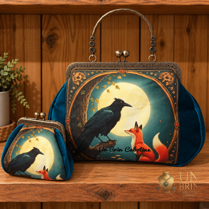 Sac à main « Le Corbeau & le Renard » — Pièce unique