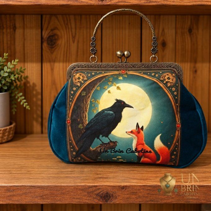 Sac à main « Le Corbeau & le Renard » — Pièce unique