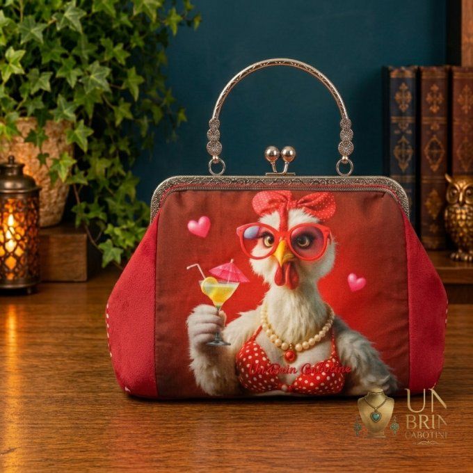 Sac à main « Une Histoire de Cocottes » — Pièce unique et cadeau